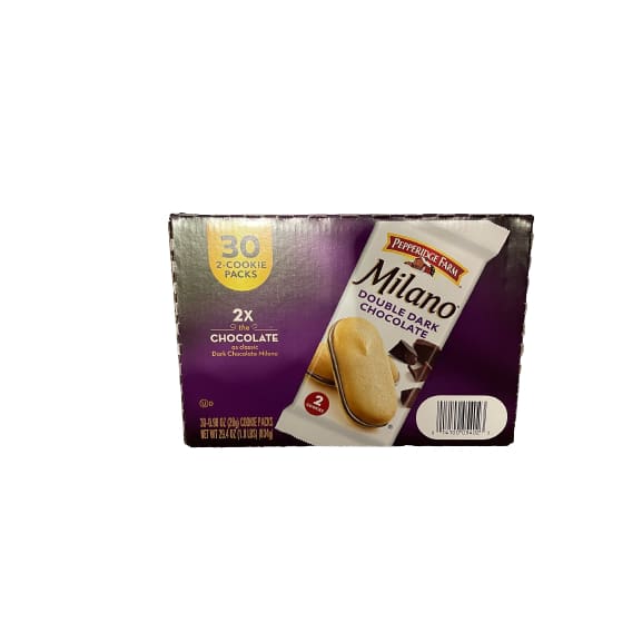 Pepperidge Farms Milano Double Dark Chocolate Cookies 30 count - Pepperidge Farms