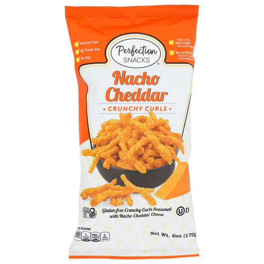 PERFECTION SNACKS: Nacho Cheddar Crunchy Curls 6 oz (Pack of 5) - Grocery > Snacks > Chips - PERFECTION SNACKS