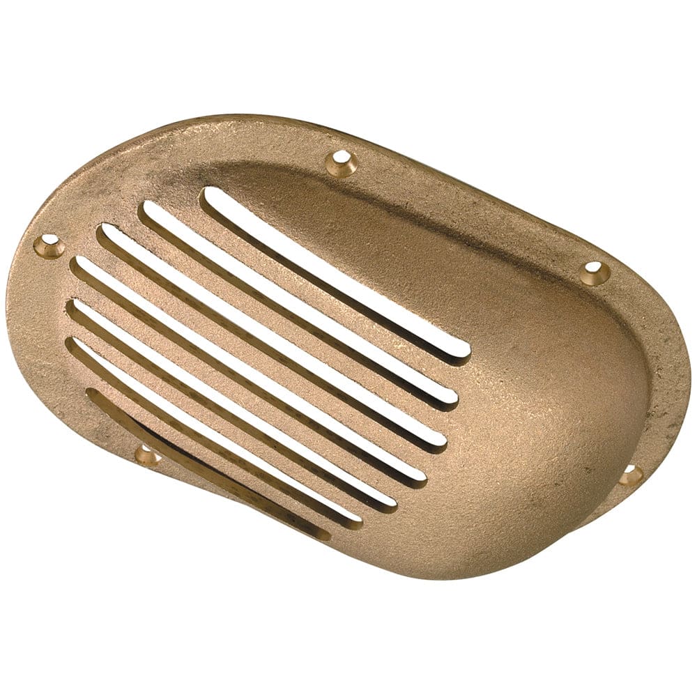 Perko 6-1/ 4 x 4-1/ 4 Scoop Strainer Bronze MADE IN THE USA - Marine Plumbing & Ventilation | Thru-Hull Fittings - Perko