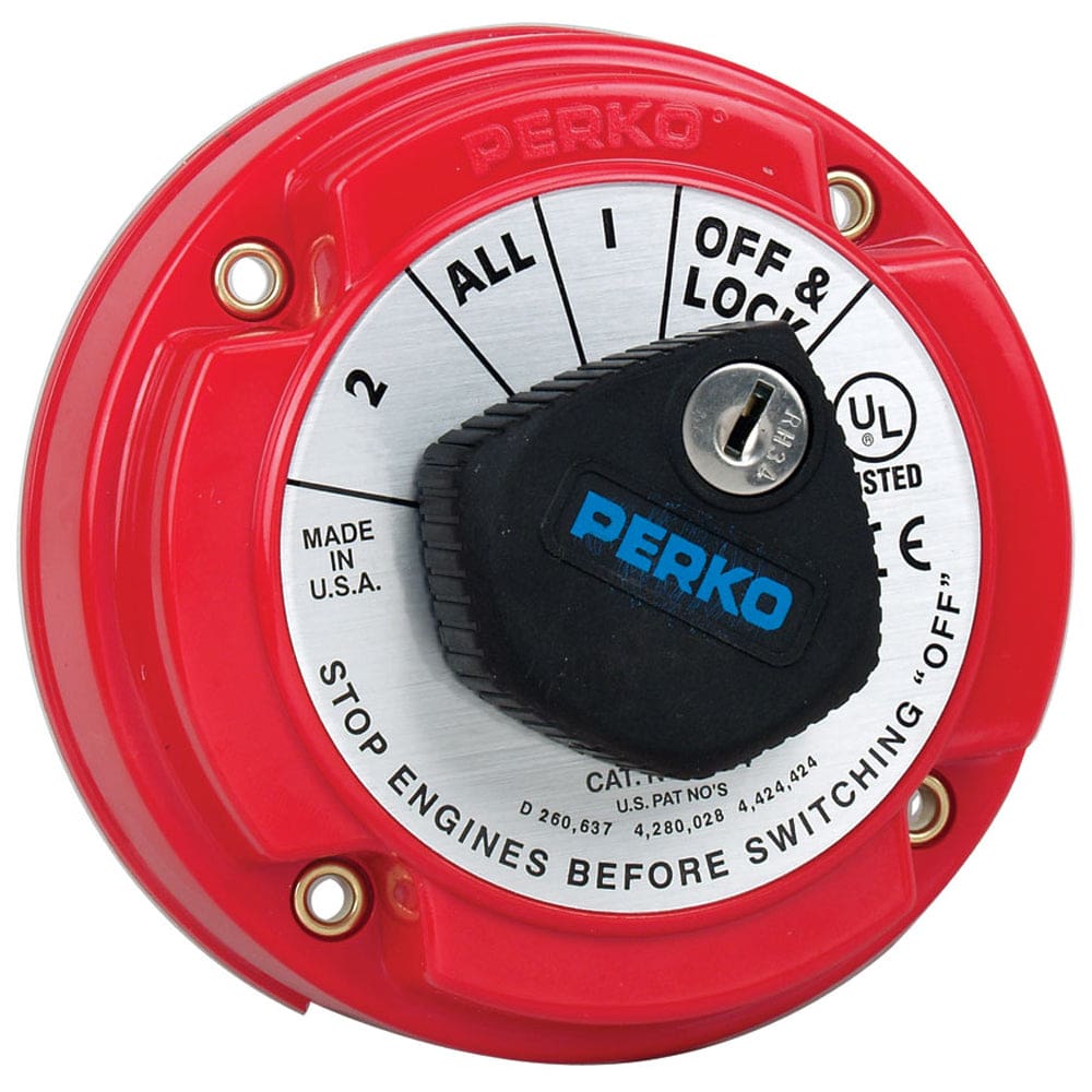 Perko 8504DP Medium Duty Battery Selector Switch w/ Alternator Field Disconnect & Key Lock - Electrical | Battery Management - Perko