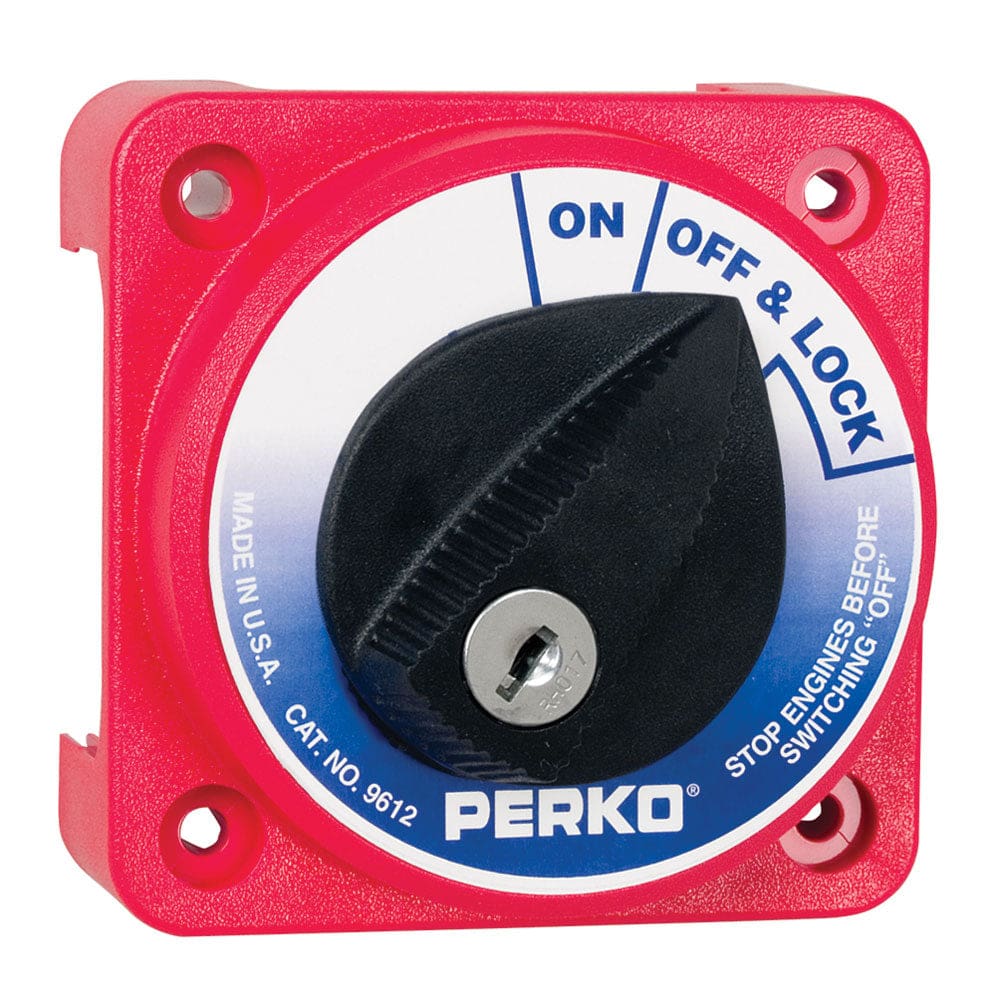 Perko 9612DP Compact Medium Duty Main Battery Disconnect Switch w/ Key Lock - Electrical | Battery Management - Perko