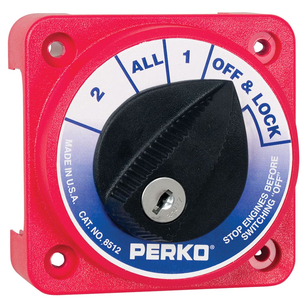 Perko Compact Medium Duty Battery Selector Switch w/ Key Lock - Electrical | Battery Management - Perko