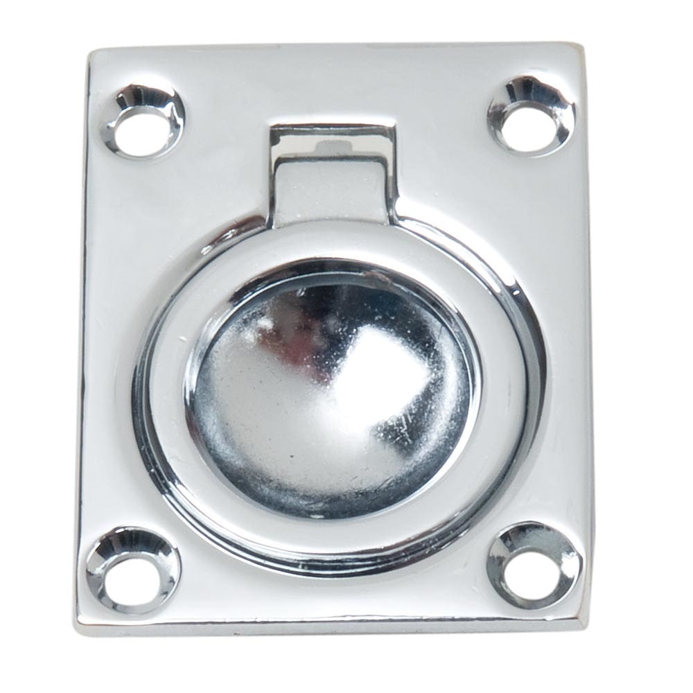 Perko Flush Ring Pull - Chrome Plated Zinc - Marine Hardware | Latches - Perko