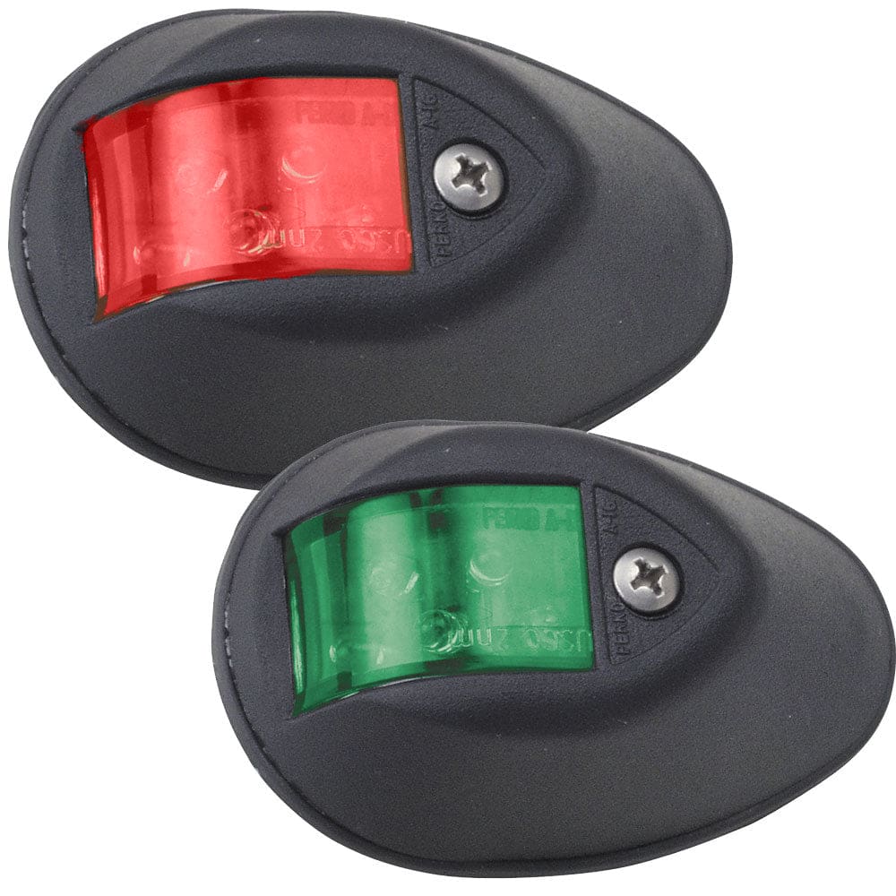 Perko LED Sidelights - Red/ Green - 12V - Black Housing - Lighting | Navigation Lights - Perko