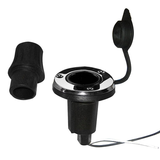 Perko Locking Collar Pole Light Mounting Base - 2 Pin - Round - Stainless Steel - Lighting | Accessories - Perko