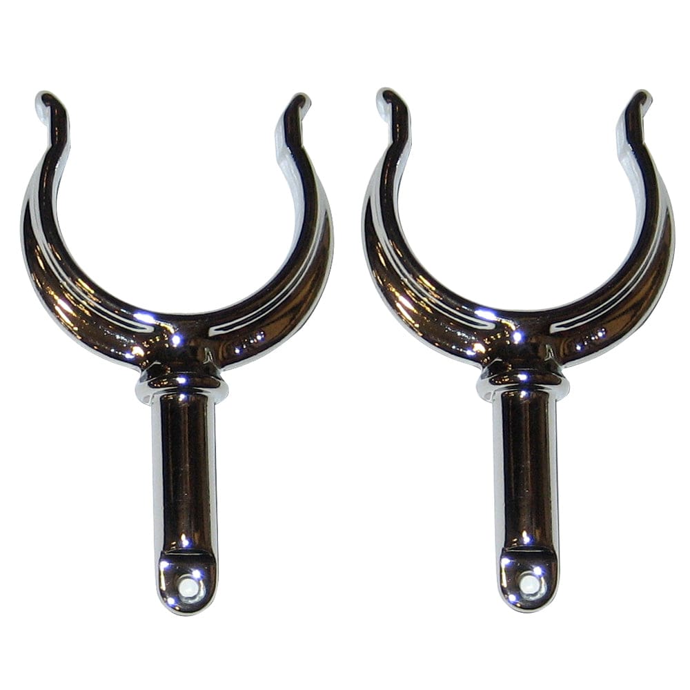 Perko Ribbed Type Rowlock Horns - Chrome Plated Zinc - Pair - Marine Hardware | Oarlocks - Perko