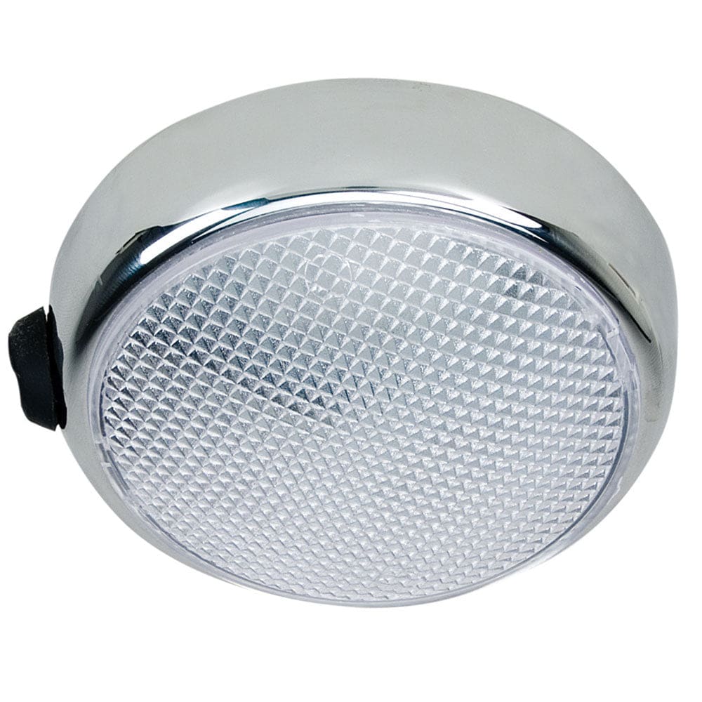 Perko Round Surface Mount LED Dome Light - Chrome Plated - w/ Switch - Lighting | Dome/Down Lights - Perko