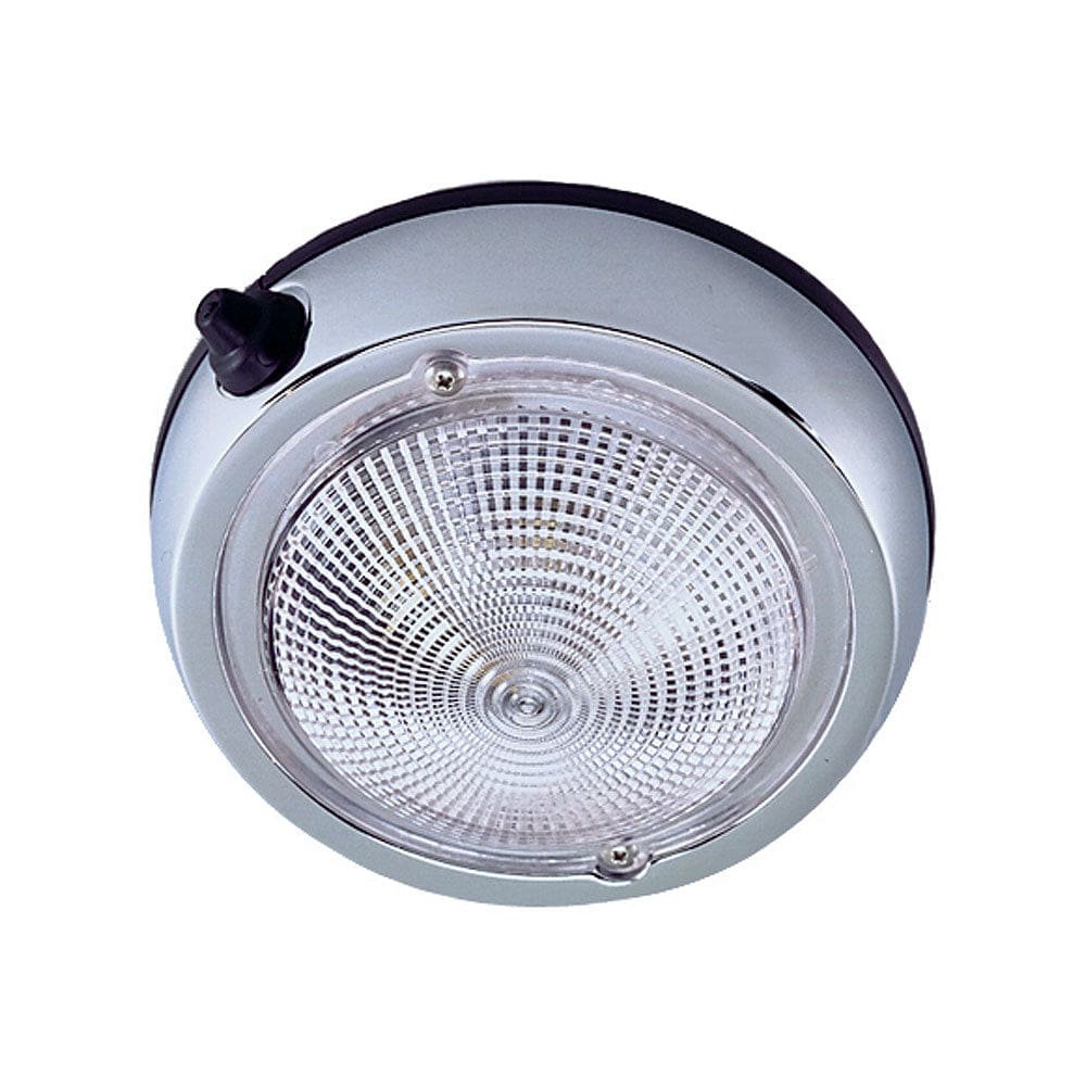 Perko Surface Mount Dome Light - 3 3/ 4 O.D. (3 Lens) - Chrome Plated - Lighting | Dome/Down Lights - Perko