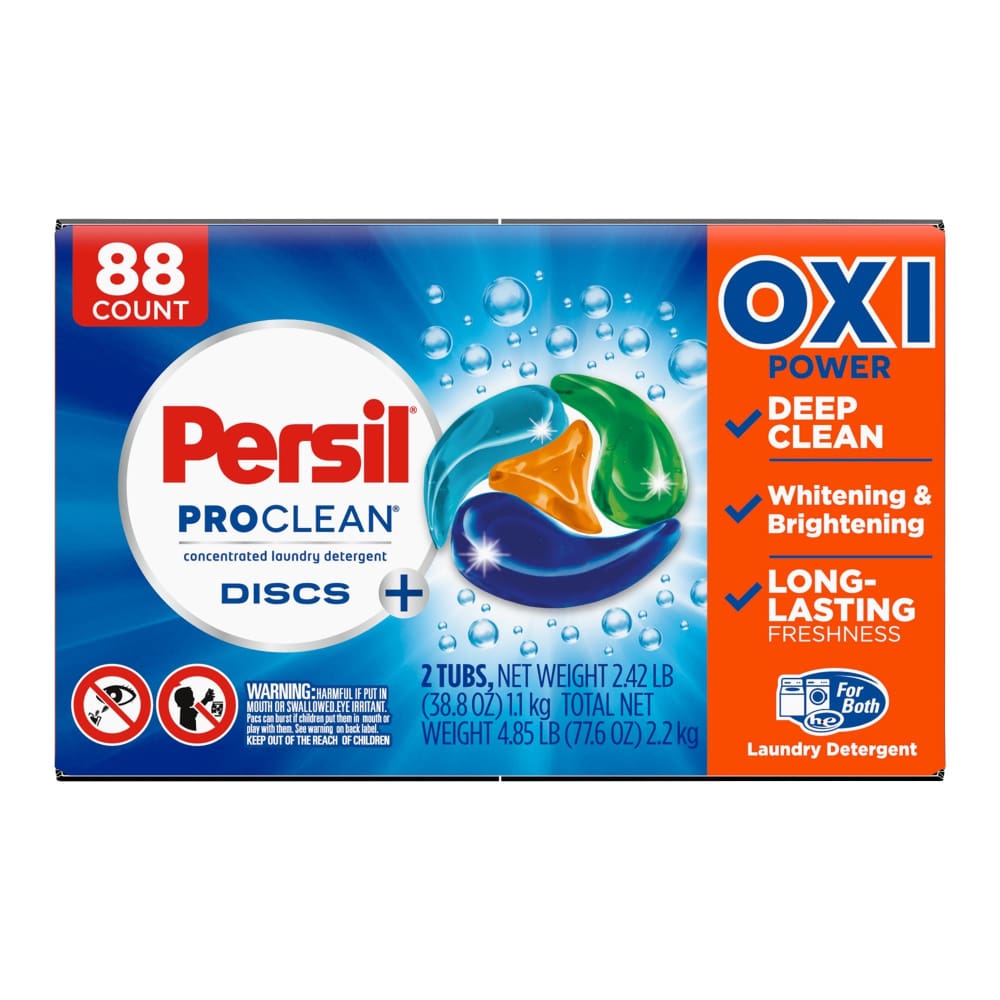 Persil ProClean Discs Laundry Detergent plus Oxi Power 44 ct. 2 pk. - Persil