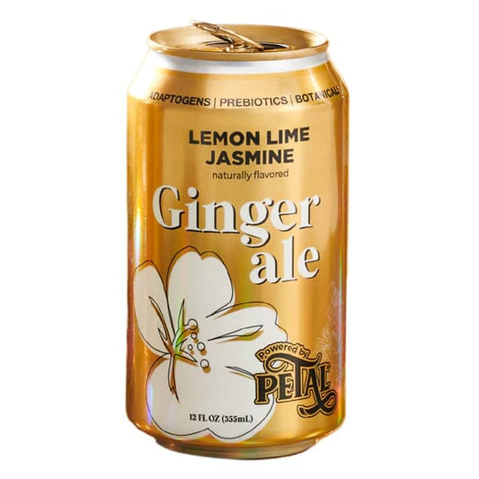 PETAL: Lemon Lime Jasmine Ginger Ale Soda 12 fo (Pack of 5) - Grocery > Beverages > Sodas - PETAL