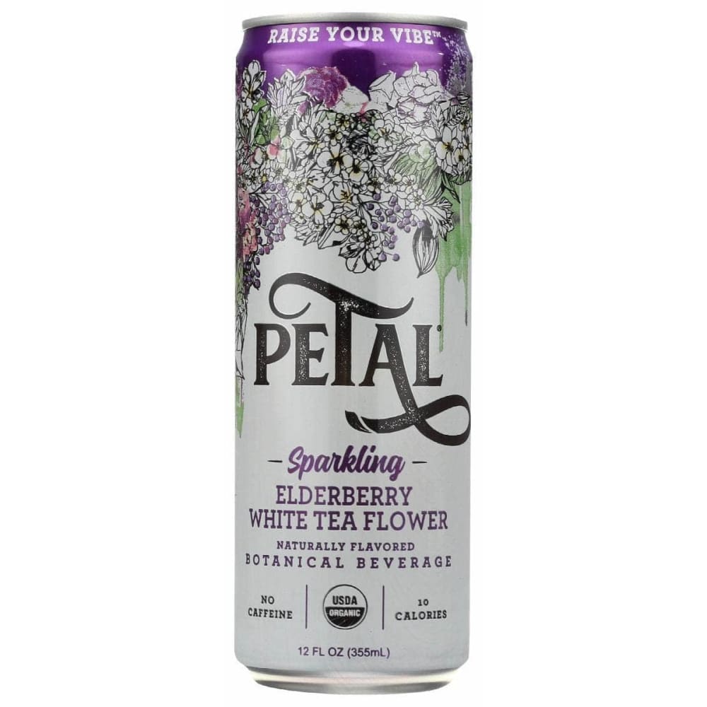 PETAL Grocery > Beverages > Water > Sparkling Water PETAL: Sparkling Elderberry White Tea Flower, 12 fo