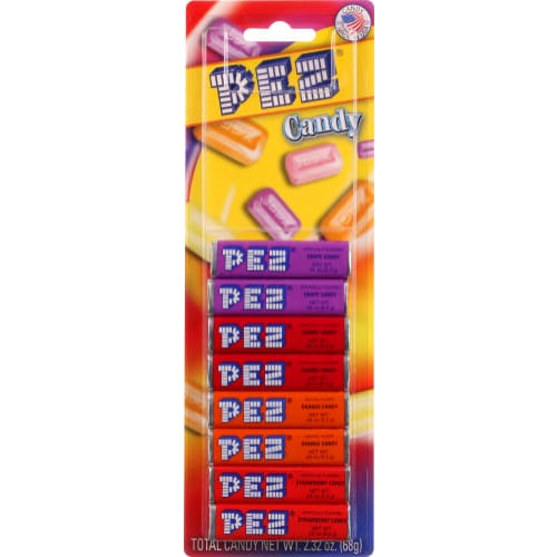 PEZ: Candy Refill 8Pk Assorted Fruit 2.32 OZ (Pack of 6) - Grocery > Chocolate Desserts and Sweets > Candy - PEZ