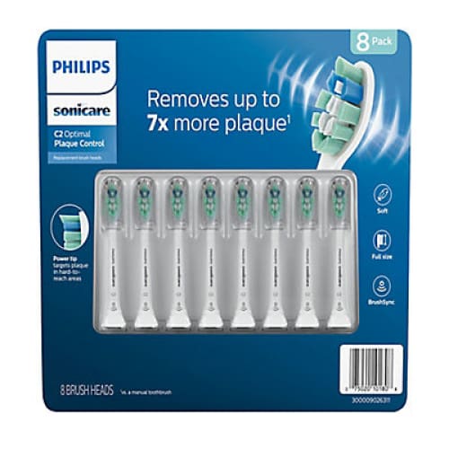 Philips Sonicare Replacement Toothbrush Heads with BrushSync Technology 8 pk. - White - Home/Personal Care/Oral Care/Toothbrushes/ - Philips