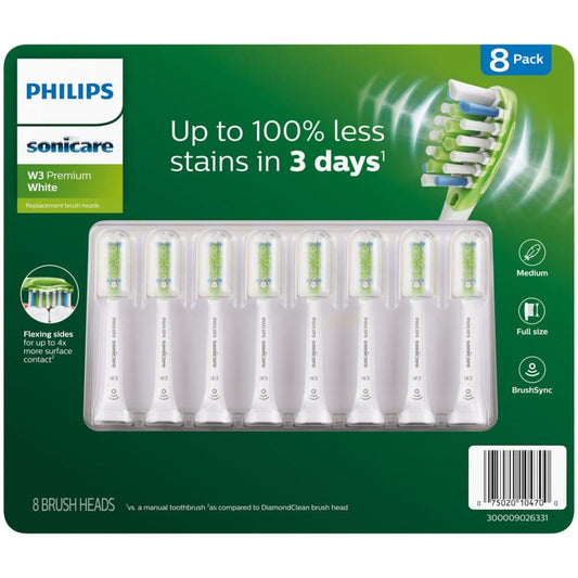 Philips Sonicare W3 Premium White Replacement Brush Heads (8 pk.) - Oral Care - Philips