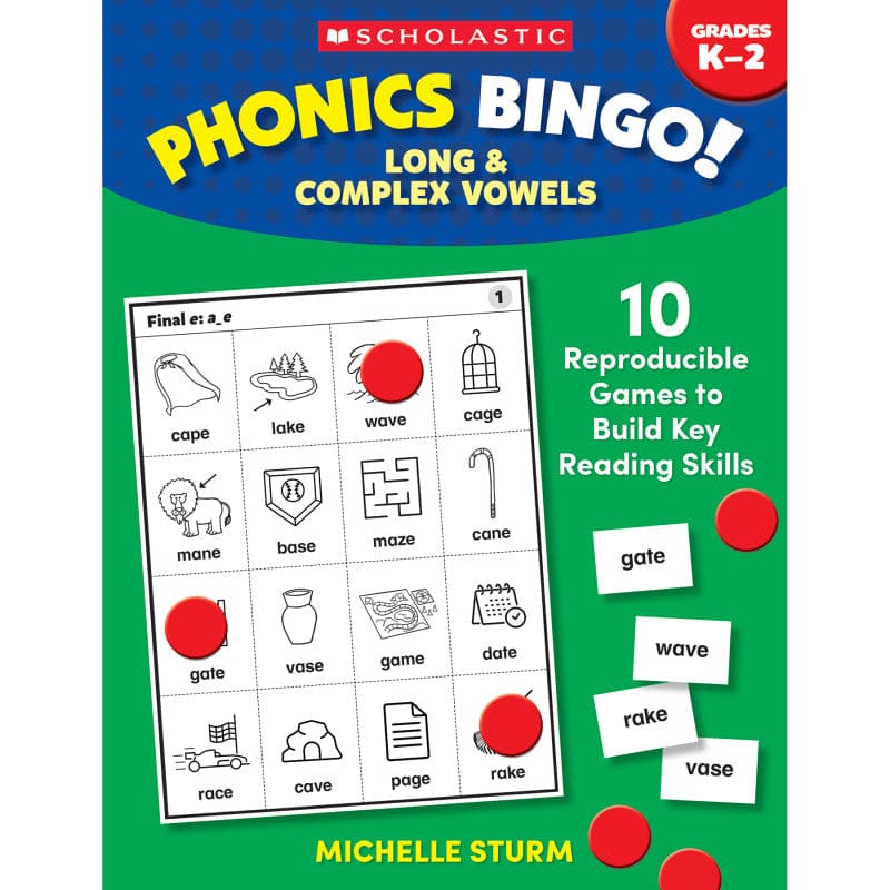 Phonics Bingo Long & Complex Vowel (Pack of 2) - Bingo - Scholastic Teaching Resources