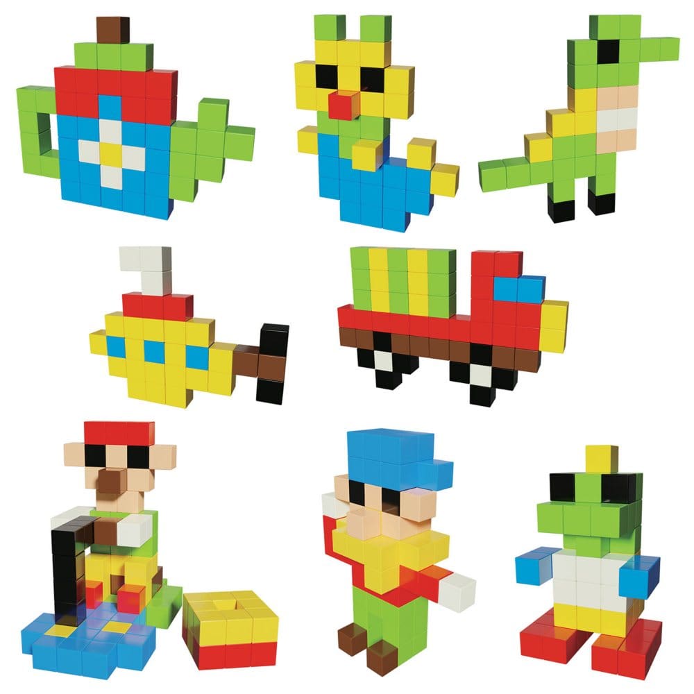 PicassoTiles 102 Piece Pixel Magnetic Puzzle Cube Set - STEM Toys - PicassoTiles