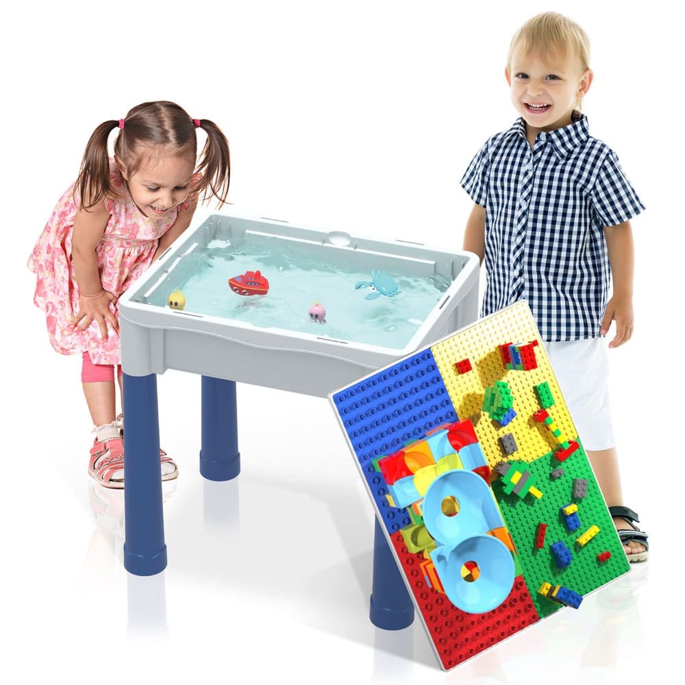 PicassoTiles Building Blocks Activity Center Table Set - STEM Toys - PicassoTiles