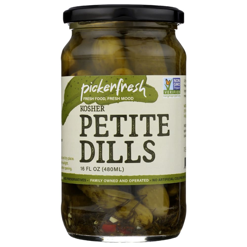 PICKERFRESH Pickle Dill Kosher Petite, 16 oz (Pack of 5) ShelHealth