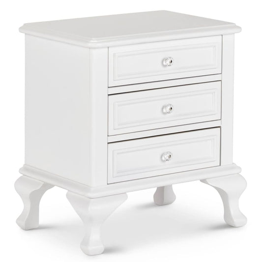 Picket House Furnishings Jenna 3-Drawer Nightstand - White - Home/Furniture/Baby & Kids’ Furniture/Kids’ Storage & Toy Chests/ - Picket