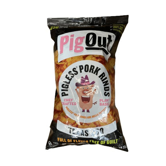 PigOut PigOut Plant-Based Pigless Pork Rinds, Texas BBQ, 3.5 oz.