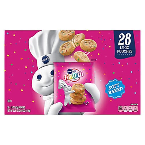 Pillsbury Mini Soft Baked Funfetti Cookies 28 ct. - Home/Grocery/Specialty Shops/Gaming Snacks/ - Pillsbury