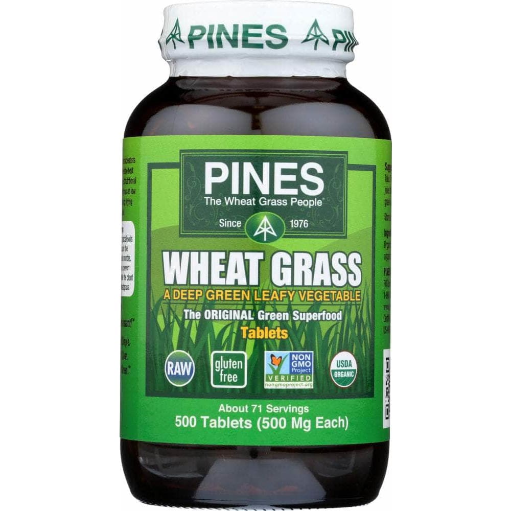 Pines Wheat Grass Pines Wheat Grass Organic Wheat Grass 500 mg, 500 Tablets