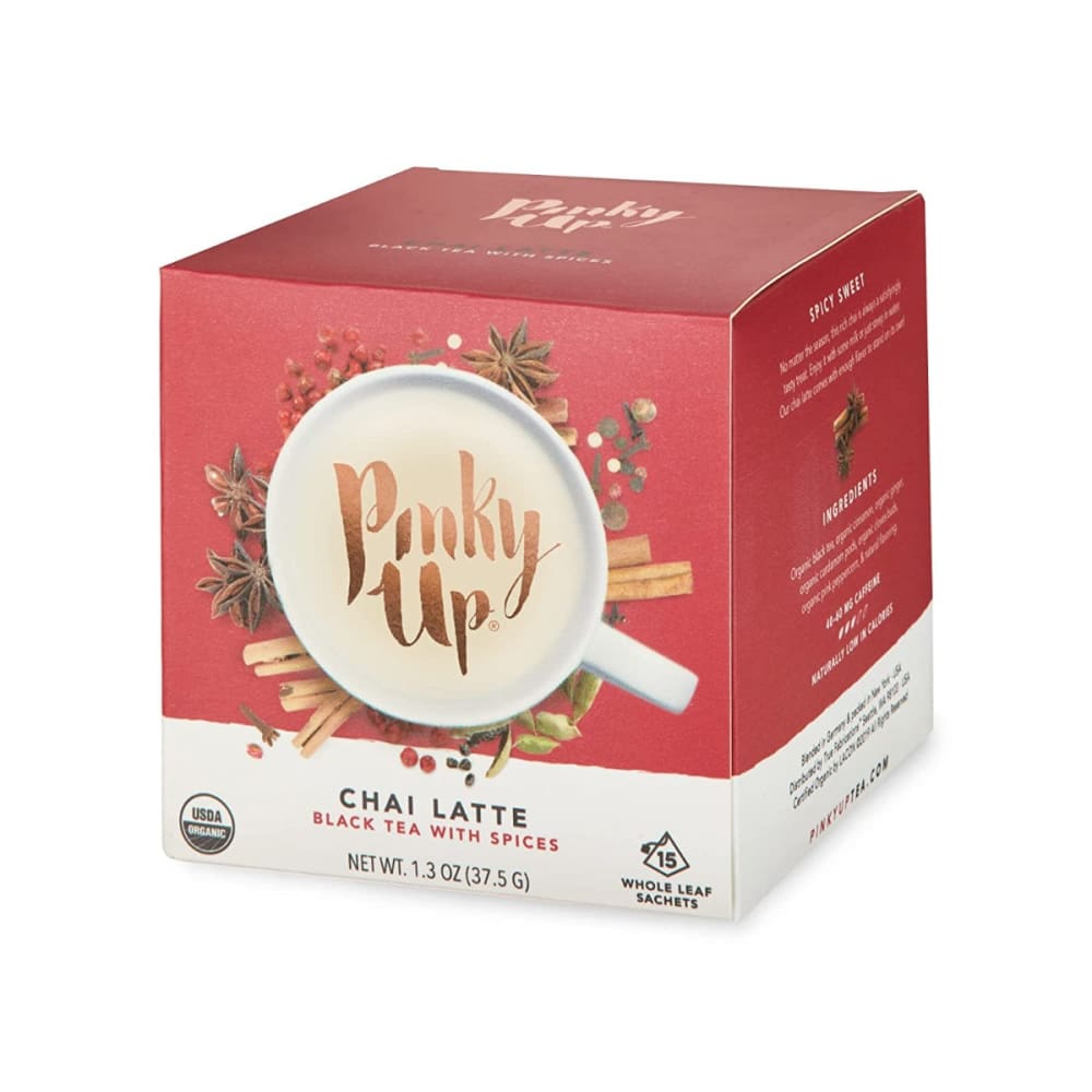 PINKY UP: Tea Sachet Chai Latte, 1.59 oz (Case of 2) | ShelHealth
