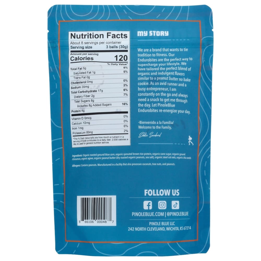 PINOLE BLUE: Endurobites Blue Corn Energy Protein Balls 8.5 oz - Grocery > Snacks > Cookies - PINOLE BLUE