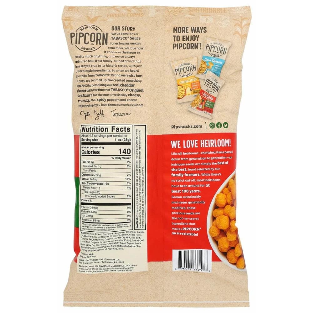 Pipcorn Grocery > Snacks > Chips PIPCORN: Spicy Cheddar Cheese Balls, 4.5 oz