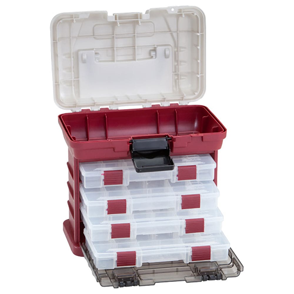 Plano 4-By™ Rack System 3500 - Red Metallic/ Silver - Outdoor | Tackle Storage,Paddlesports | Tackle Storage,Hunting & Fishing | Tackle
