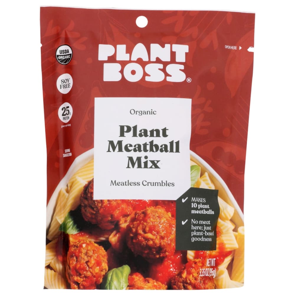 PLANT BOSS: Plant Meatball Mix 3.35 OZ (Pack of 4) - Packaged Foods - PLANT BOSS