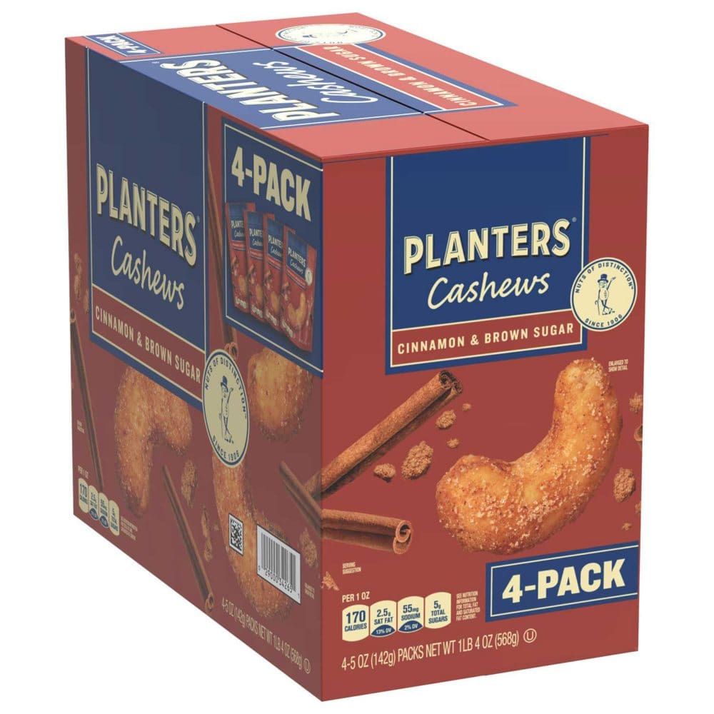 Planters Cinnamon Brown Sugar Cashews (5 oz. 4 pk.) - Nuts - ShelHealth