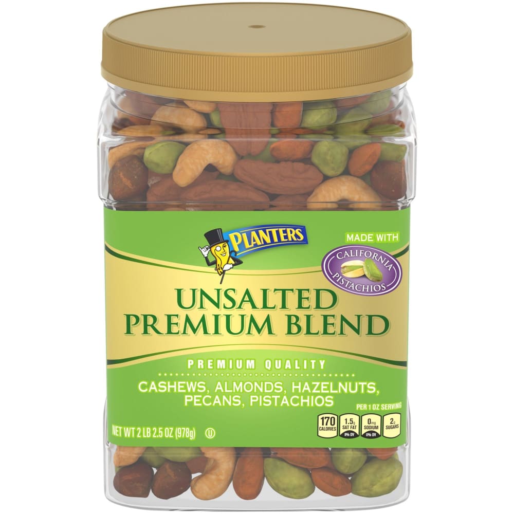 Planters Unsalted Premium Blend Mixed Nuts 34.5 oz. - Planters