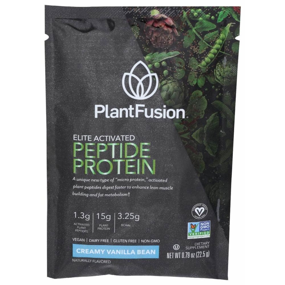 PLANTFUSION PLANTFUSION Elite Activated Peptide Protein Creamy Vanilla Bean, 0.79 oz