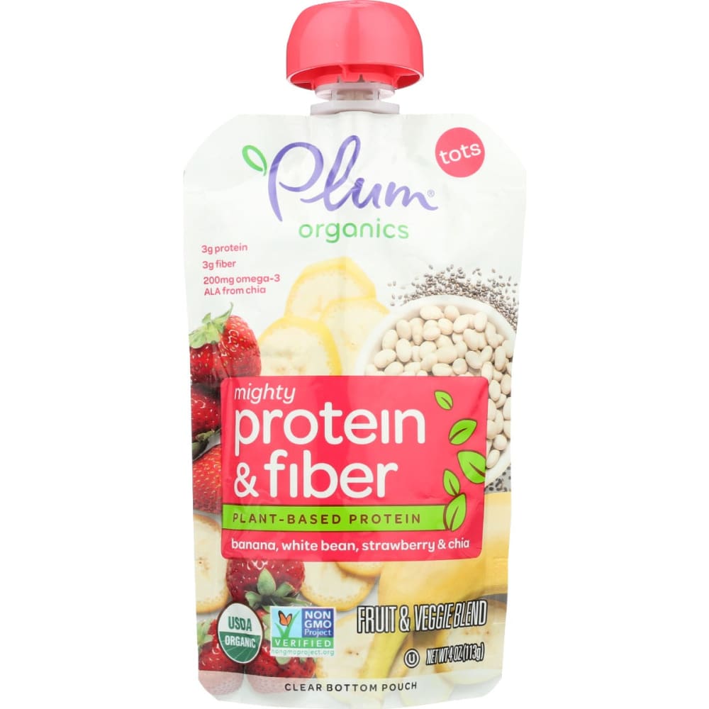 PLUM ORGANICS: Baby Fd Ban Wh Bn Stwb Pr 4 oz (Pack of 6) - PLUM ORGANICS