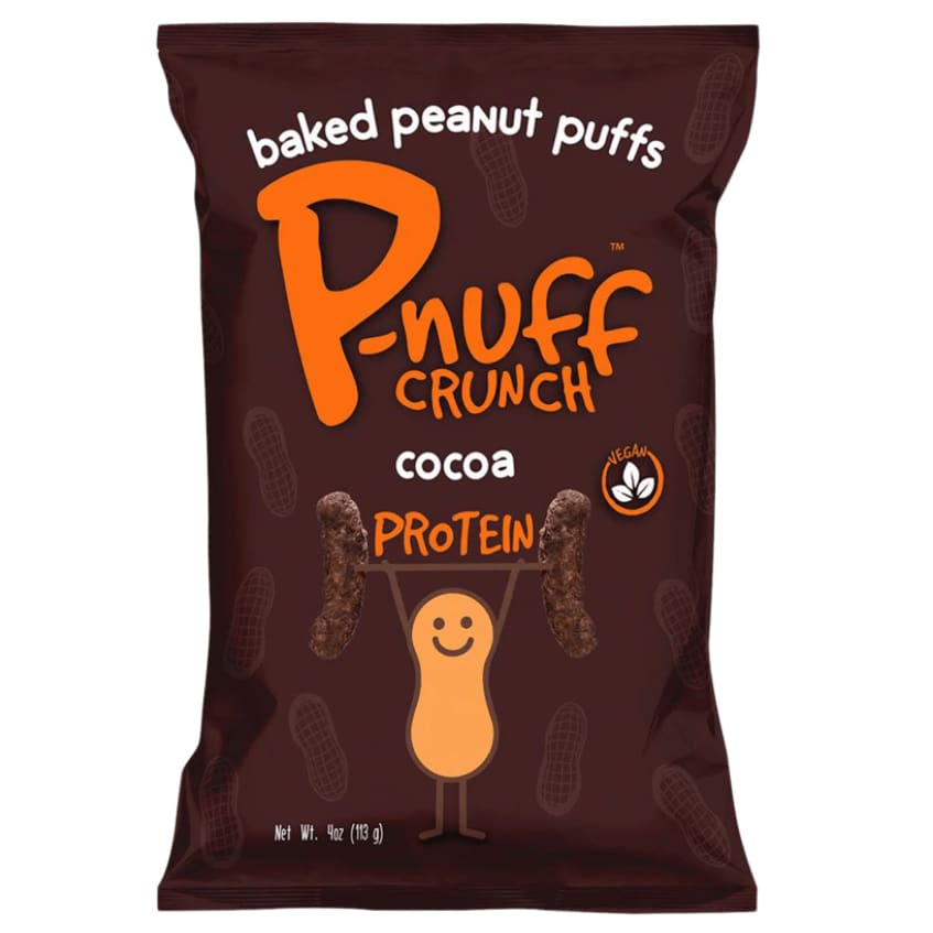 PNUFF Grocery > Snacks > Chips > Puffed Snacks PNUFF: Baked Peanut Puffs Cocoa Flavor, 4 oz