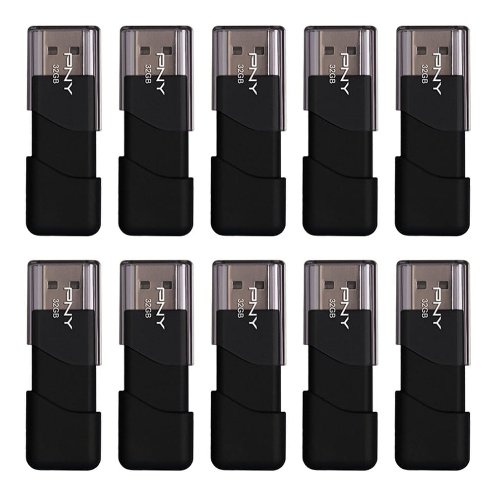 PNY 32GB Attaché 3 USB 2.0 Flash Drive 10-Pack - Flash Drives & Memory Cards - PNY