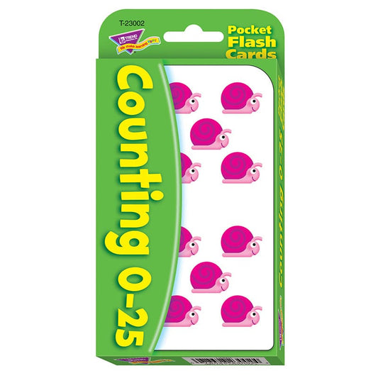 Pocket Flash Cards 56-Pk 3 X 5 Counting 0-25 Two-Sided Cards (Pack of 10) - Flash Cards - Trend Enterprises Inc.