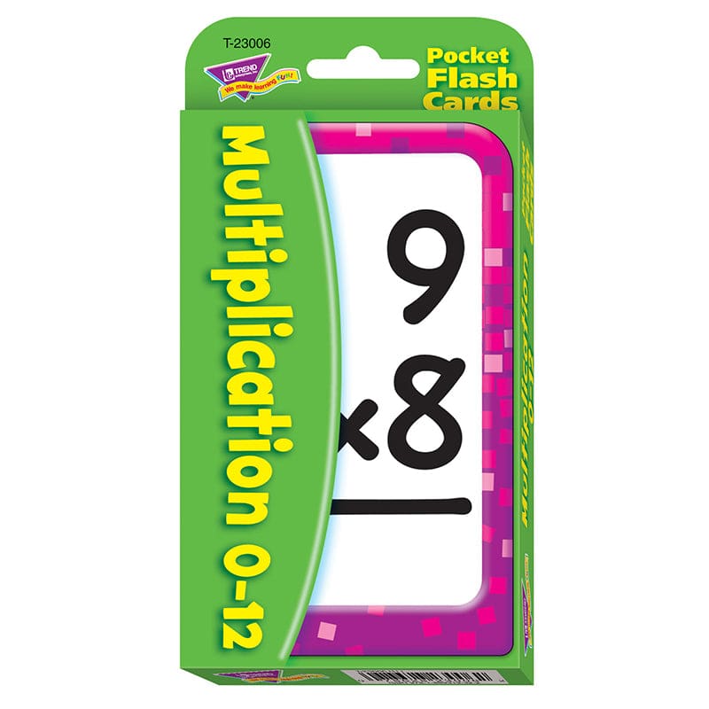 Pocket Flash Cards 56-Pk 3 X 5 Multiplication Two-Sided Cards (Pack of 10) - Flash Cards - Trend Enterprises Inc.