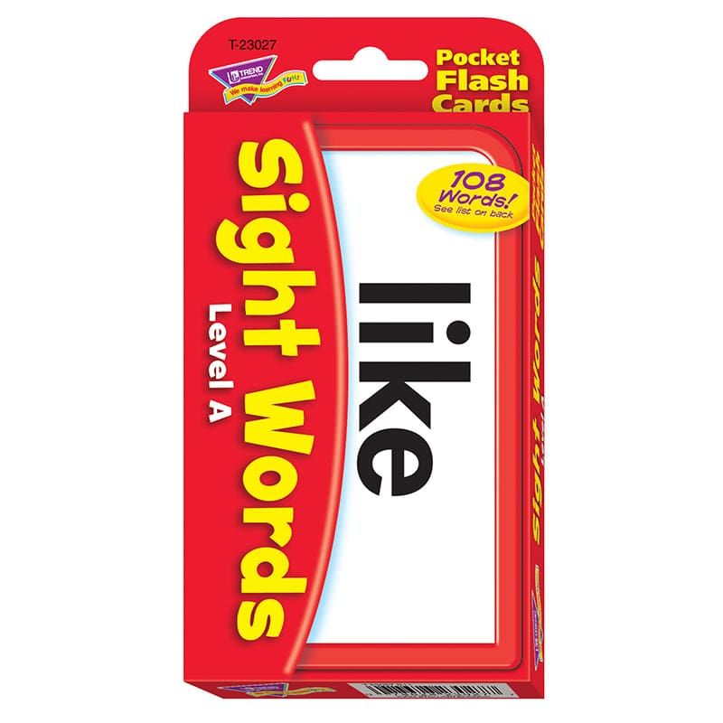 Pocket Flash Cards Sight Words A (Pack of 10) - Sight Words - Trend Enterprises Inc.