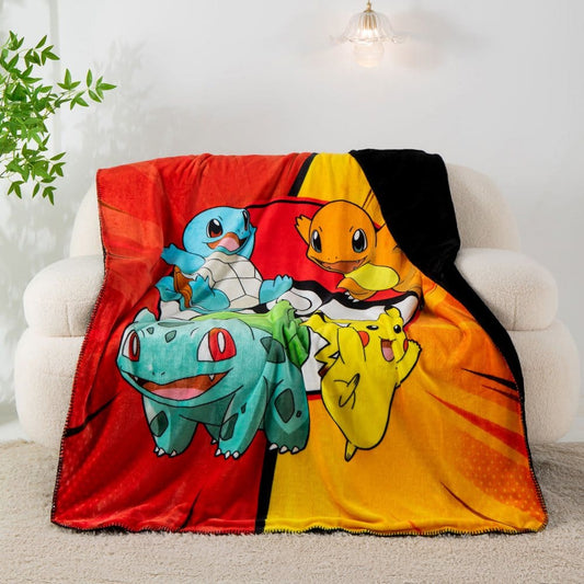 Pokemon Battle Burst 50 x 60 Cloud/ Faux Fur Throw - Blankets & Throws - ShelHealth