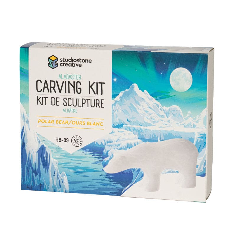 Polar Bear Alabastr Carving Kit - Art & Craft Kits - Studiostone Creative Inc