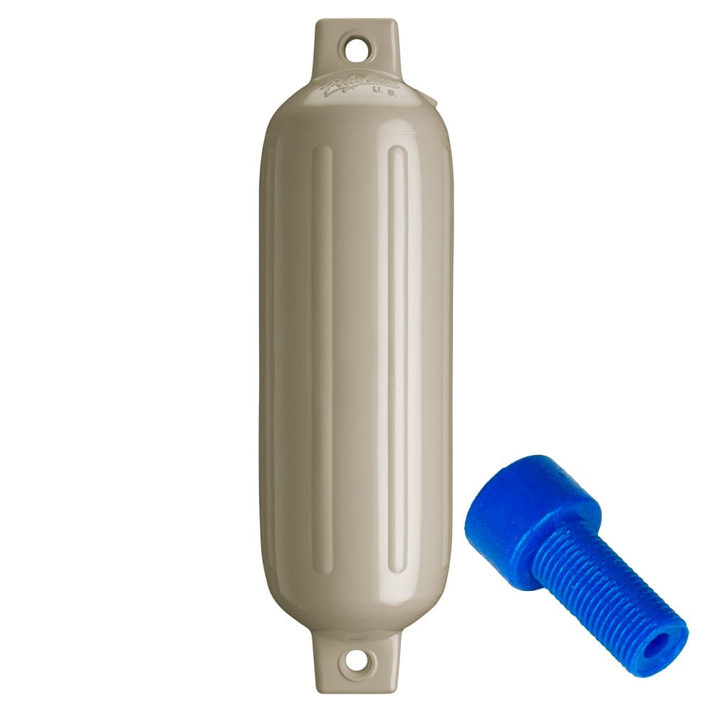 Polyform G-3 Twin Eye Fender 5.5 x 19 - Sand w/ Adapter - Anchoring & Docking | Fenders - Polyform U.S.