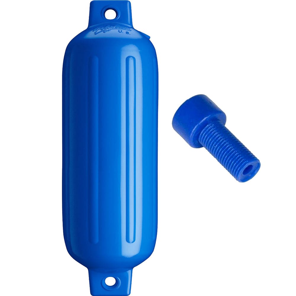 Polyform G-4 Twin Eye Fender 6.5 x 22 - Blue w/ Adapter - Anchoring & Docking | Fenders - Polyform U.S.