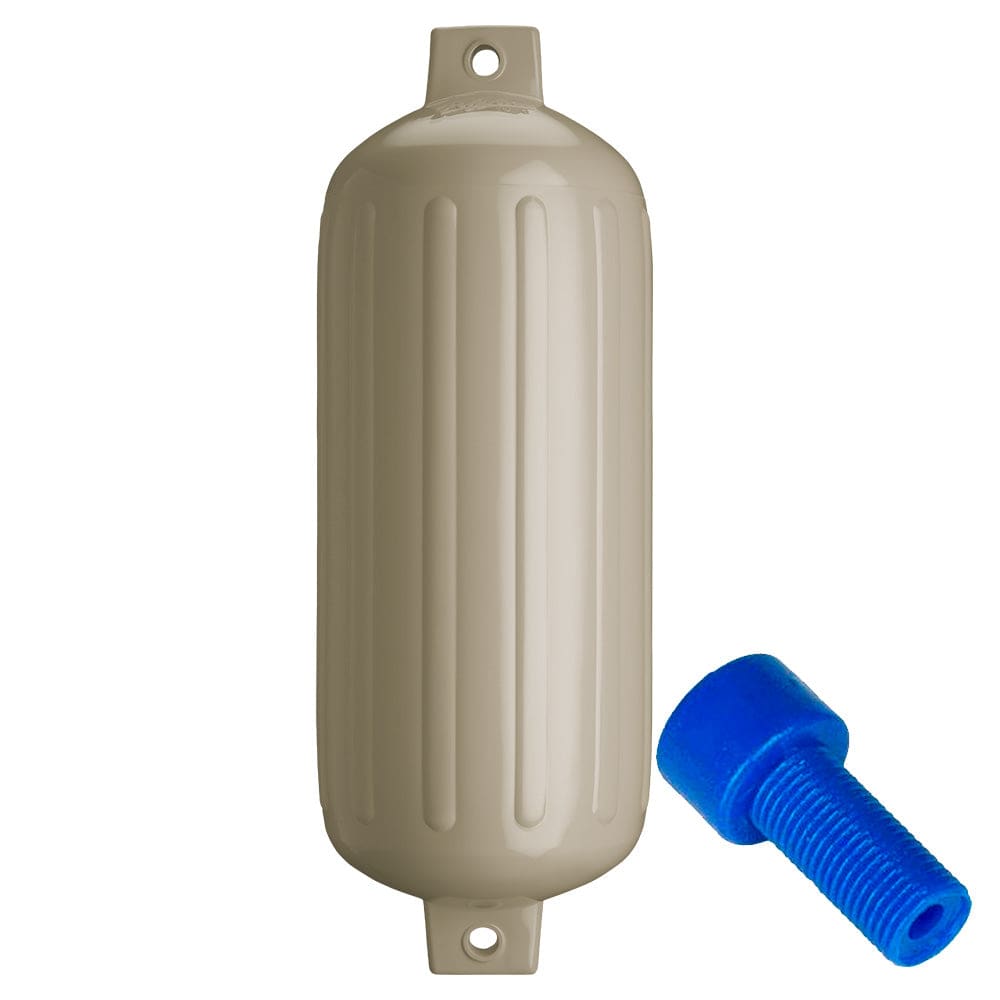 Polyform G-6 Twin Eye Fender 11 x 30 - Sand w/ Adapter - Anchoring & Docking | Fenders - Polyform U.S.
