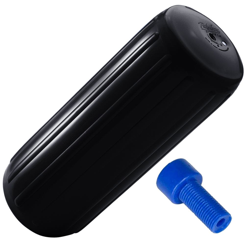 Polyform HTM-2 Fender 8.5 x 20.5 - Black w/ Adapter - Anchoring & Docking | Fenders - Polyform U.S.