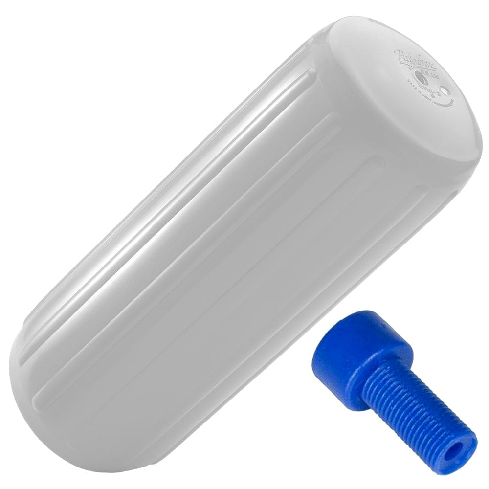 Polyform HTM-3 Fender 10.5 x 27 - White w/ Adapter - Anchoring & Docking | Fenders - Polyform U.S.