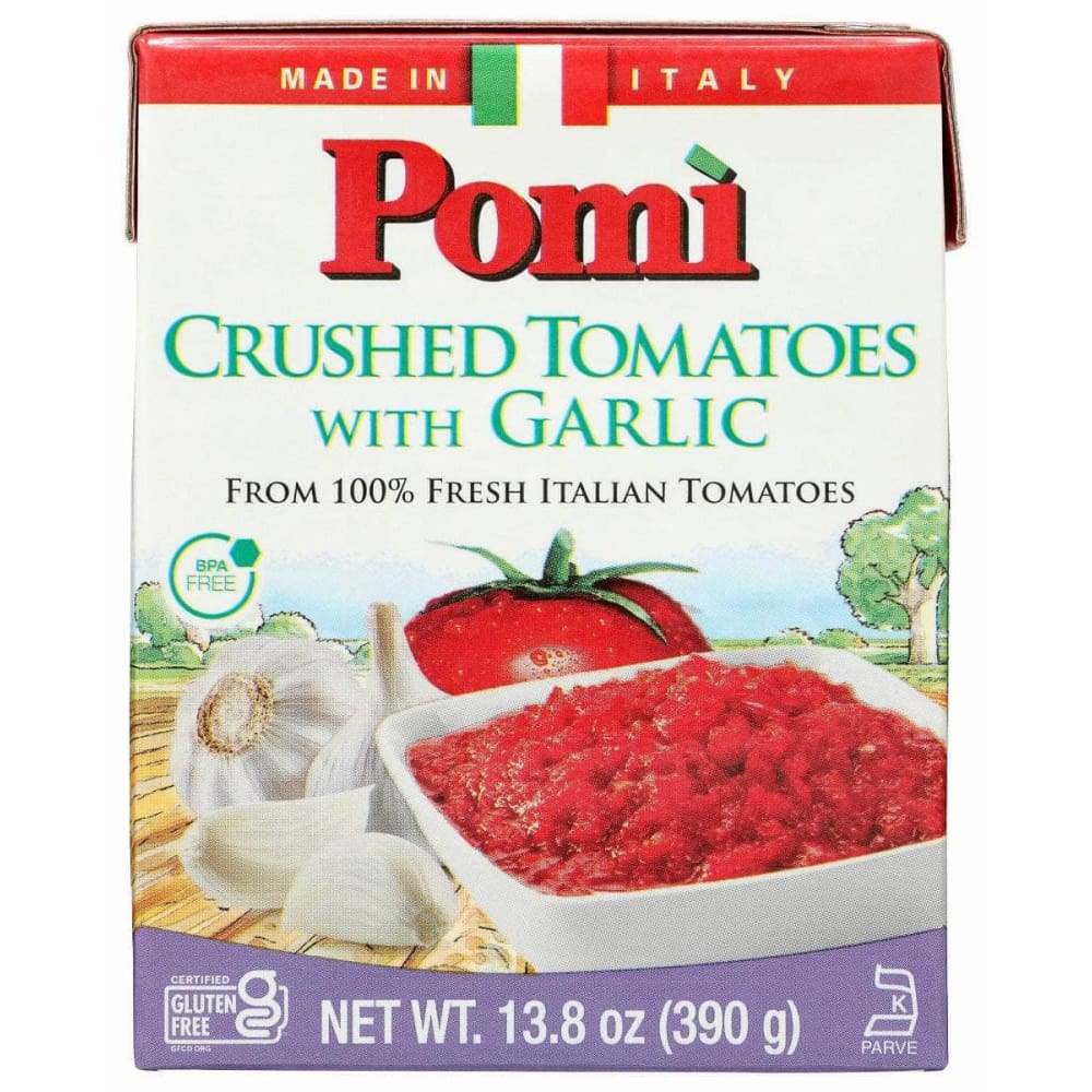 POMI Grocery > Cooking & Baking > Seasonings POMI: Tomatoes Crushed Garlic, 13.8 oz