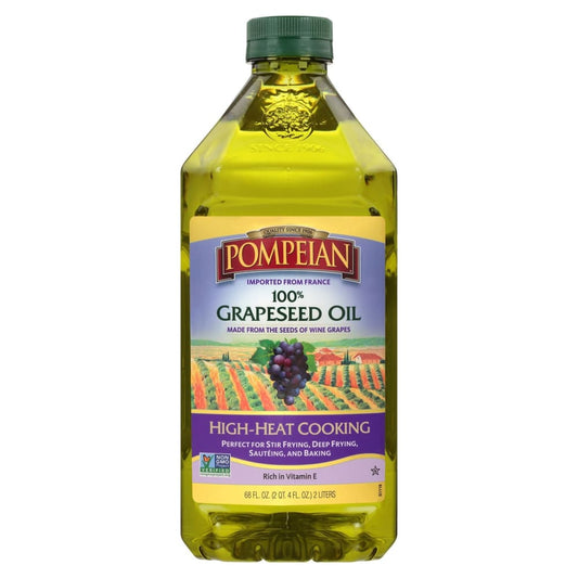 Pompeian Pompeian 100% Grapeseed Oil For High-Heat Cooking 68 fl. oz. - Home/Grocery Household & Pet/Canned & Packaged Food/Sauces