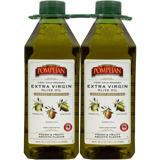 Pompeian Pompeian First Cold Pressed Gourmet Selection Extra Virgin Olive Oil 2 pk./48 fl. oz. - Home/Grocery Household & Pet/Canned &